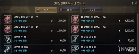 New System - Blacksmith's Secret Book