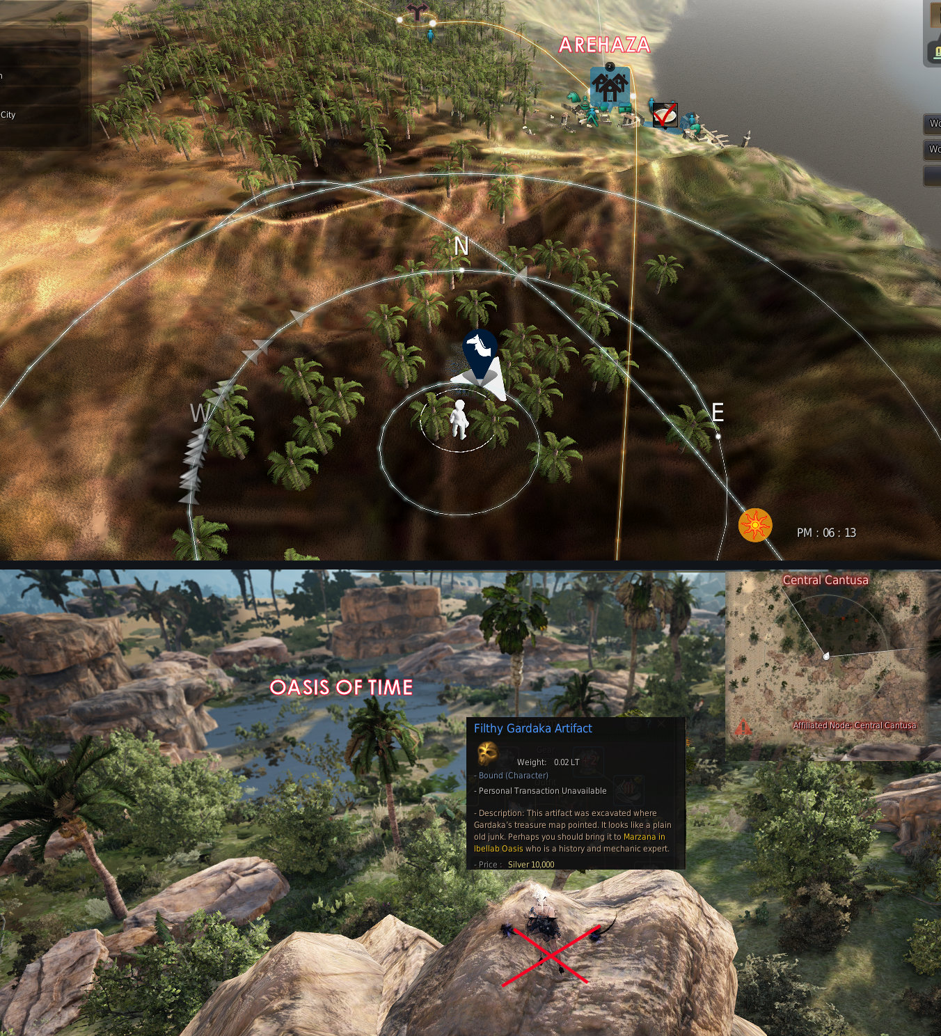 Bottle with a Note - Gardaka's Treasure Map (locations)