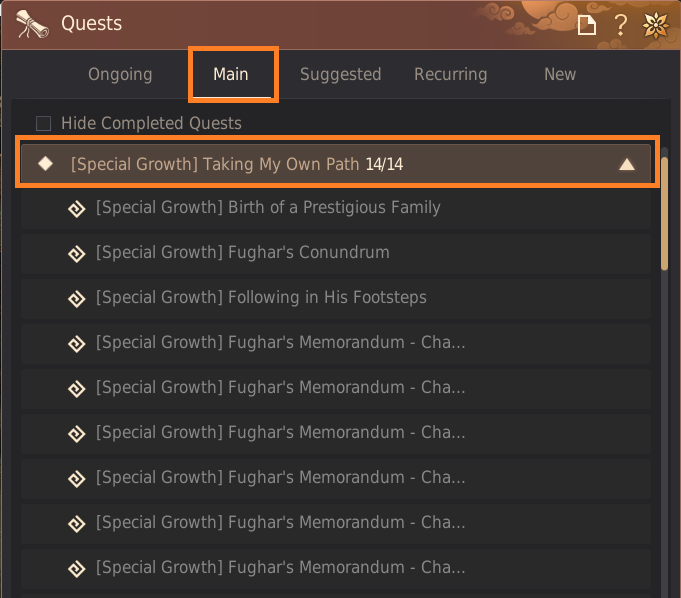 Simplified Questline Guide