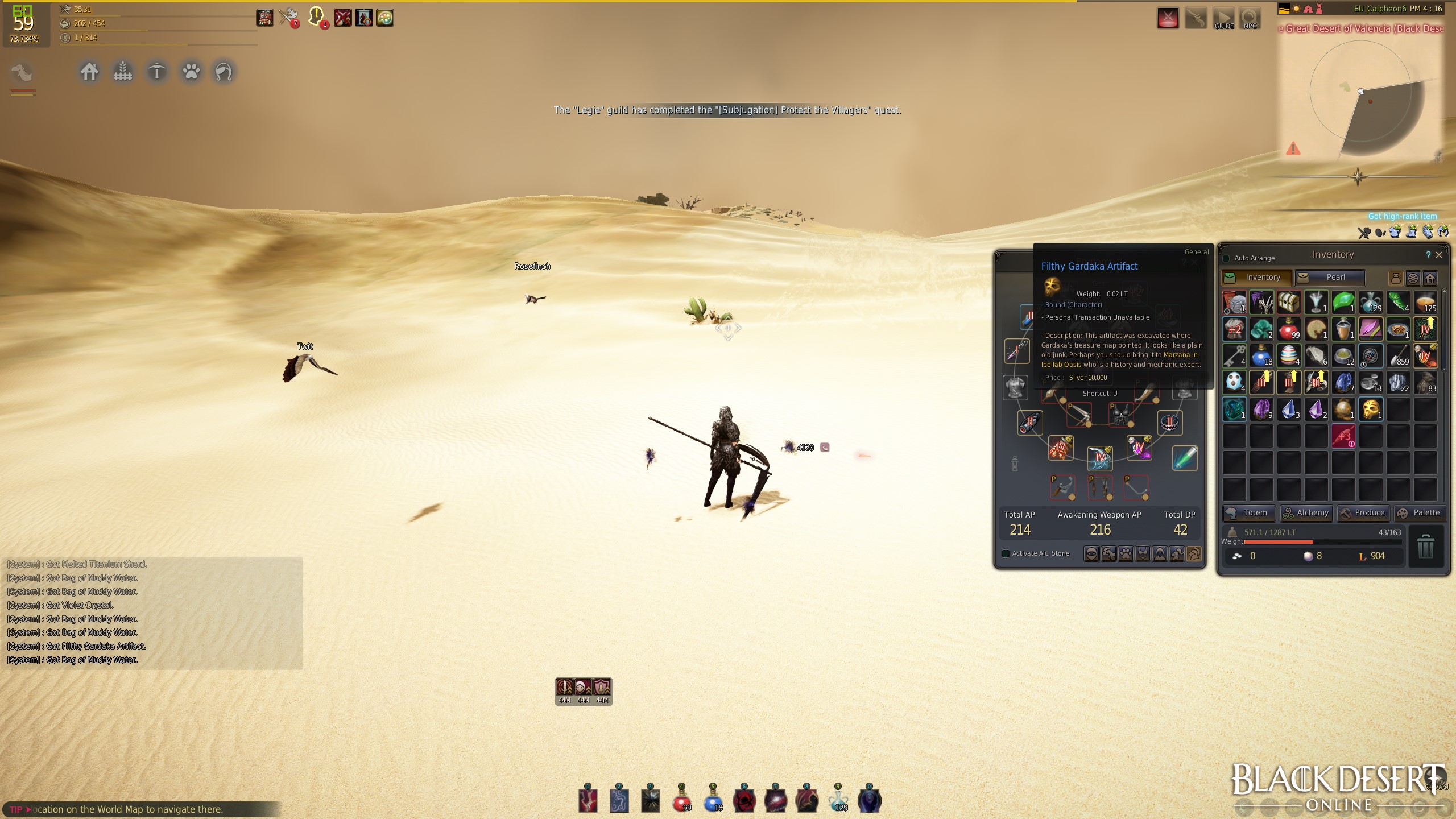 Bottle with a Note - Gardaka's Treasure Map (locations)