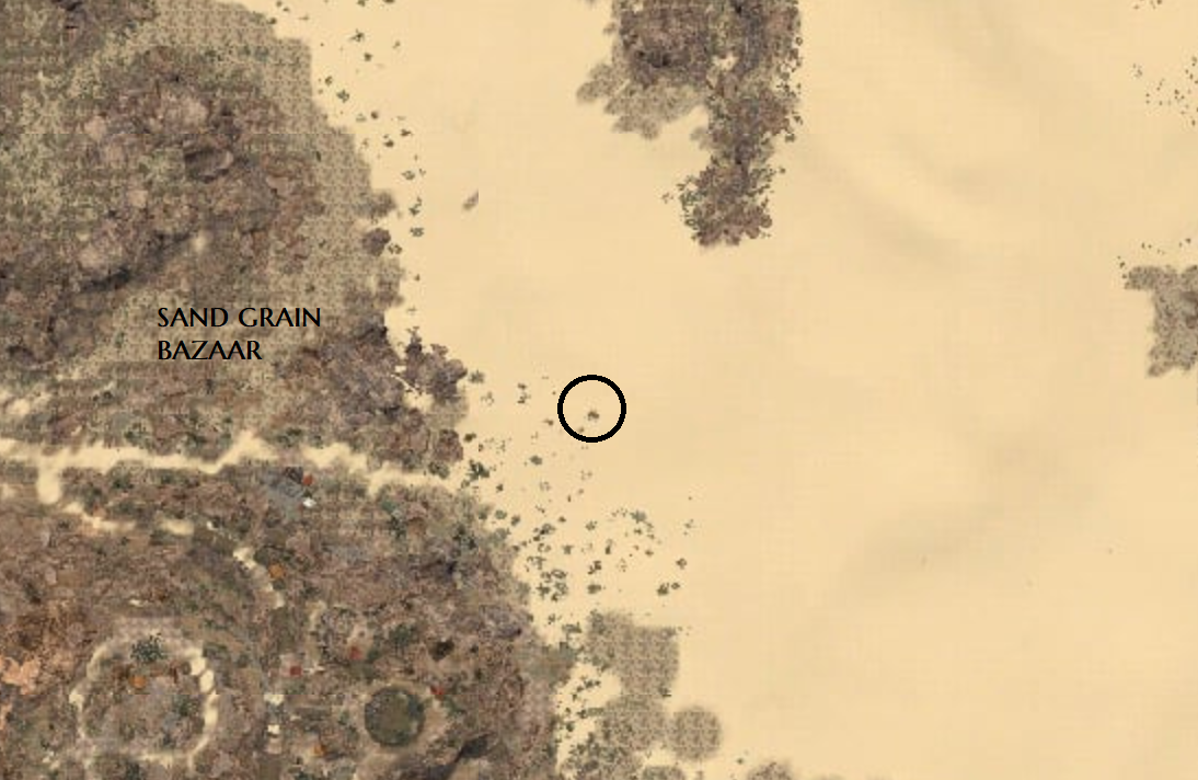 Bottle with a Note - Gardaka's Treasure Map (locations)