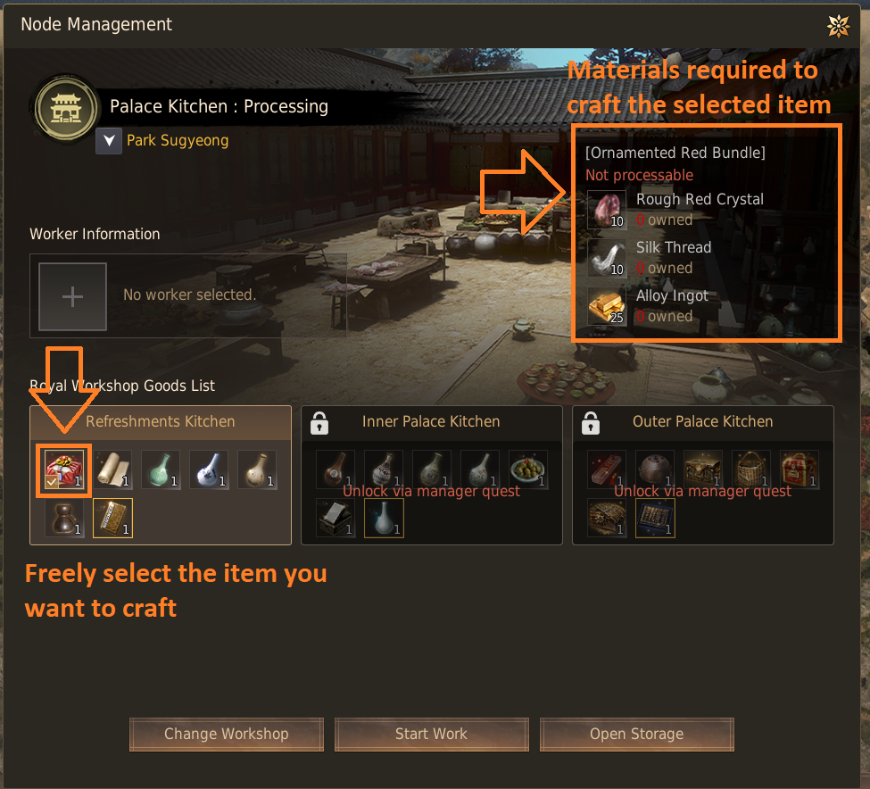 Royal Workshop Guide